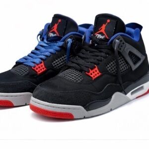 Authentic Nike Air Jordan 4 Retro Rare Air Size 12 Black Fire Red With Box